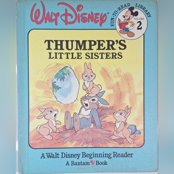 Disney Other - 1986 Walt Disney Thumper’s Little Sisters Vintage Book Easy To Read Library Volu